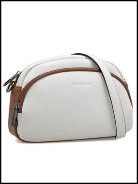Small PU Leather Saddle Crossbody Bag Anti-Theft Multi-Pocket Purse
